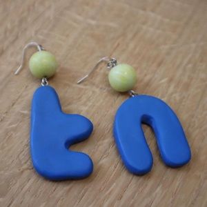 Polymer clay earrings jade arch